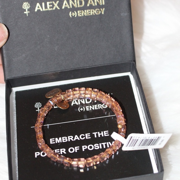 Alex and Ani, Embrace the Power of Positivity Starry-Eyed wrap Bracelet in Blush - Picture 2 of 6